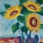 Paint Nite: Sunflowers a la Van Gogh