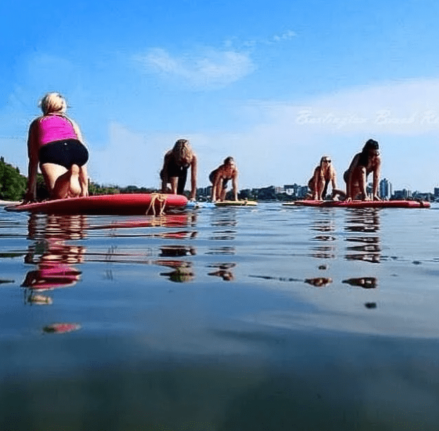 Sunset SUP Yoga at the Beach