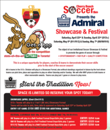 Cherry Beach Soccer Club Presents the Admiral Showcase & Festival