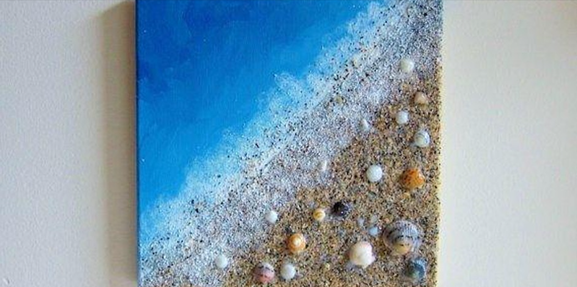 In-Studio Paint Night – 3D Painting – Sand and Shells Beach