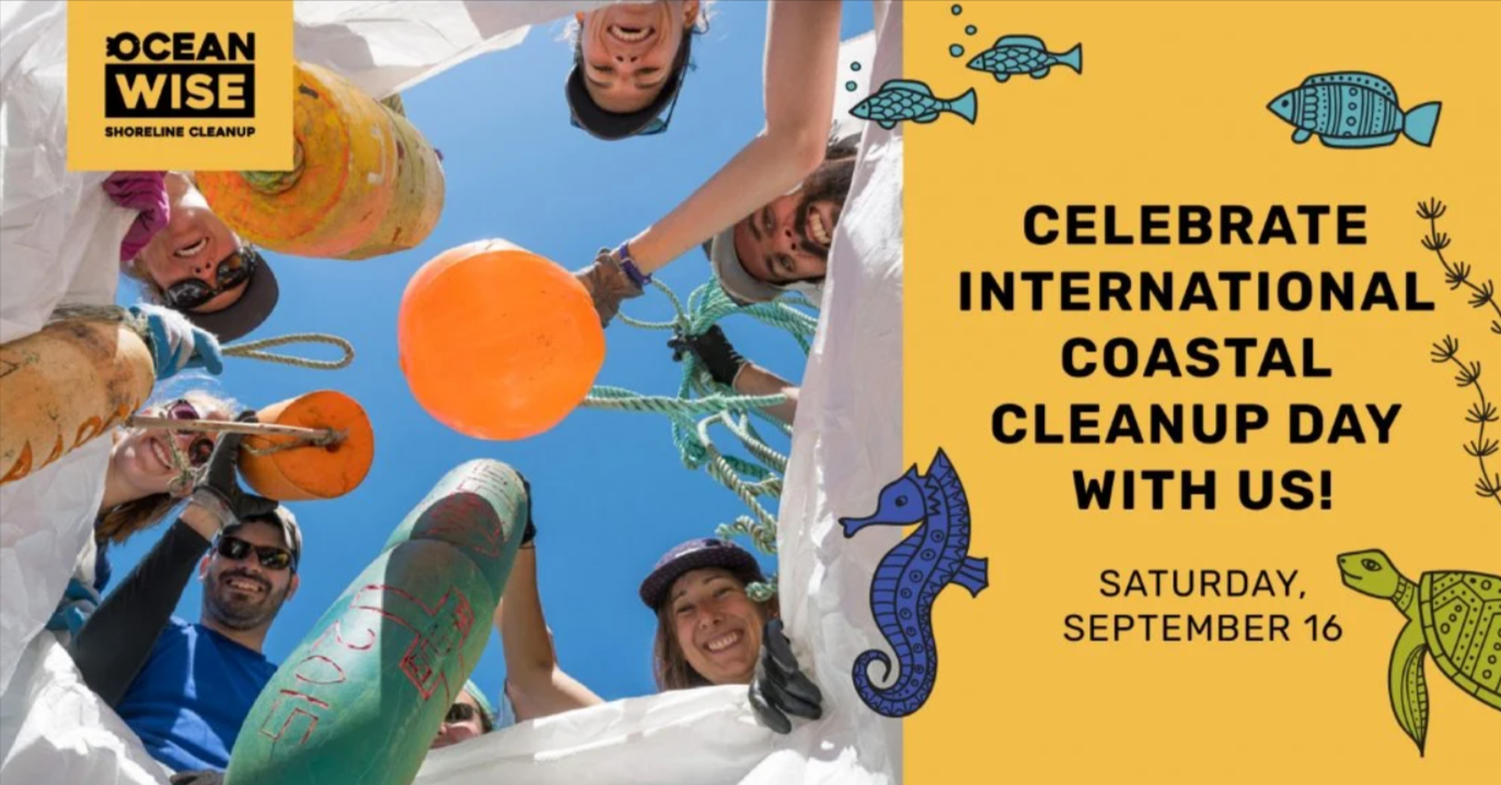 Join Ocean Wise to celebrate International Coastal Cleanup Day in Toronto, on September 16th!